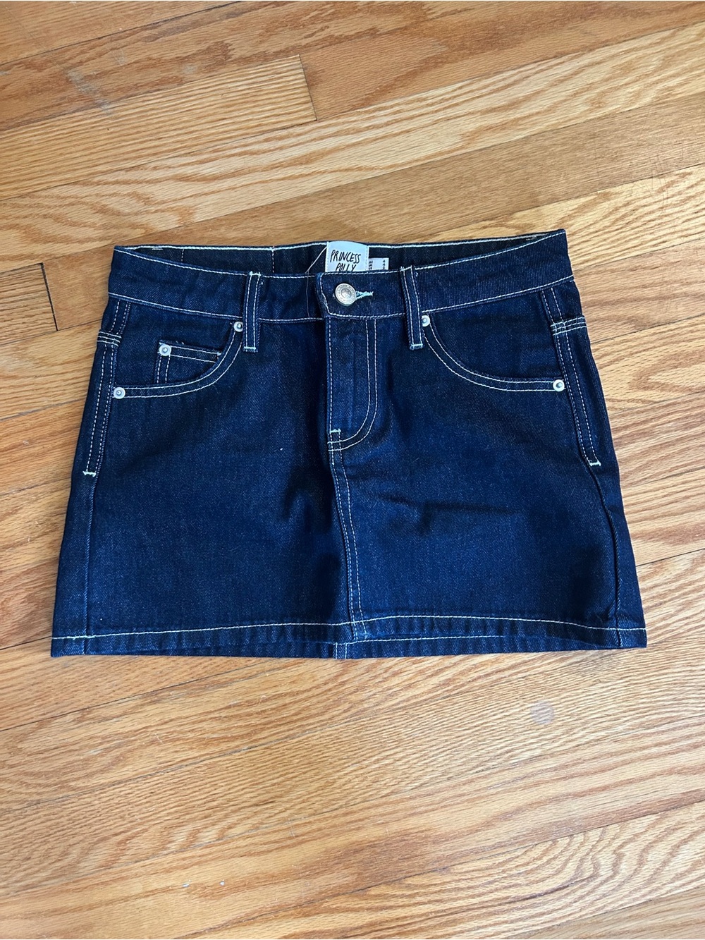 Princess Polly Dark Indigo Denim Mini Skirt